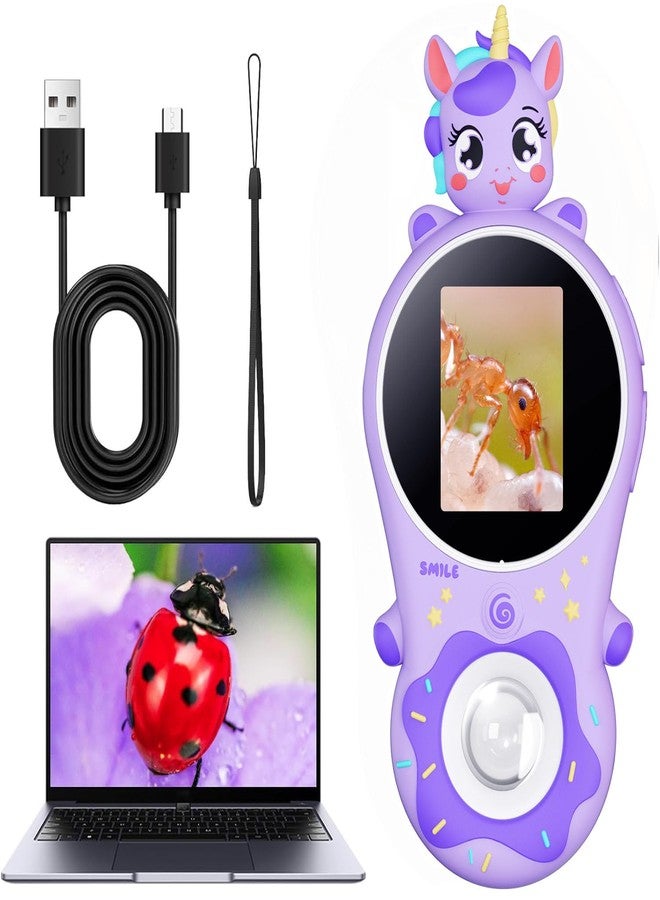 Ashfly Microscope for Kids with 8 Lights,Handheld Microscope for Stem Toys, Edu Gift Age 4-6 8-12 Children - Image 1